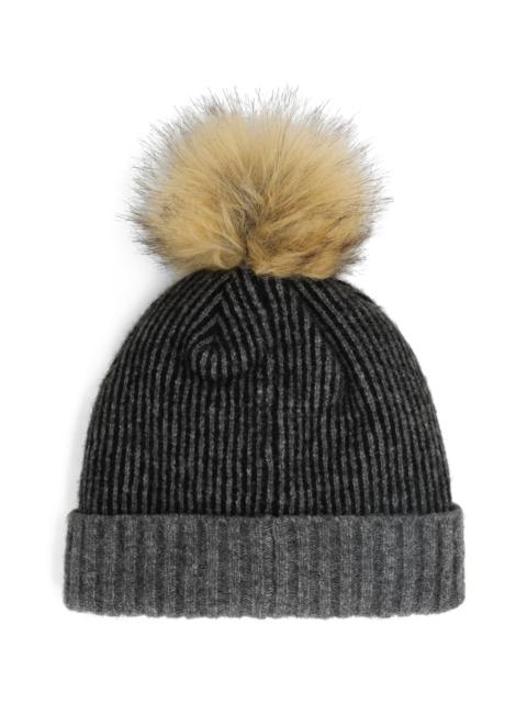 SPYDER Womens Plait Pom Hat - Black