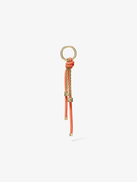 MICHAEL KORS Gold-Tone and Speckled Cord Bag Charm