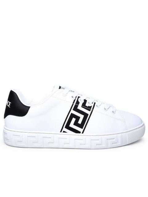 VERSACE WHITE LEATHER SNEAKERS