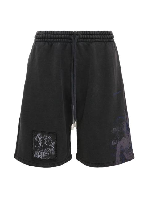 Off-White Faded Painting Skate Sweatshorts