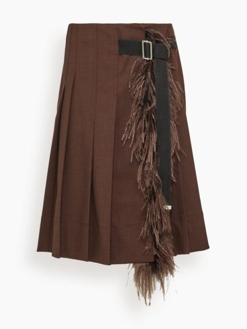 Plan C Skirt in Brown Melange
