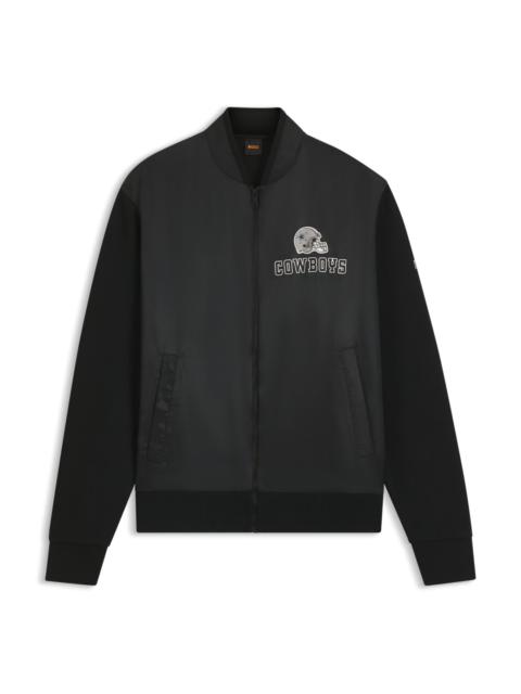 BOSS BOSS X DALLAS COWBOYS BOMBER JACKET WITH HELMET GRAPHIC