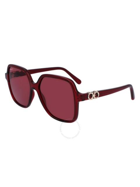 FERRAGAMO Salvatore Ferragamo Burgundy Square Ladies Sunglasses SF1083S 612 57