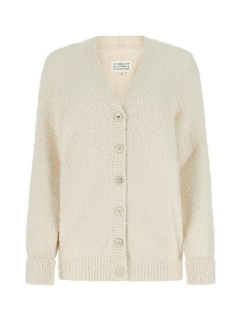 Maison Margiela MAISON MARGIELA Ivory Cotton Blend Oversize Cardigan