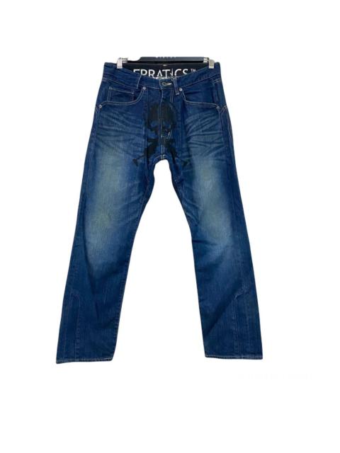 Other Designers Japanese Brand AKM FPRATICS Painters Skull Denim Jeans