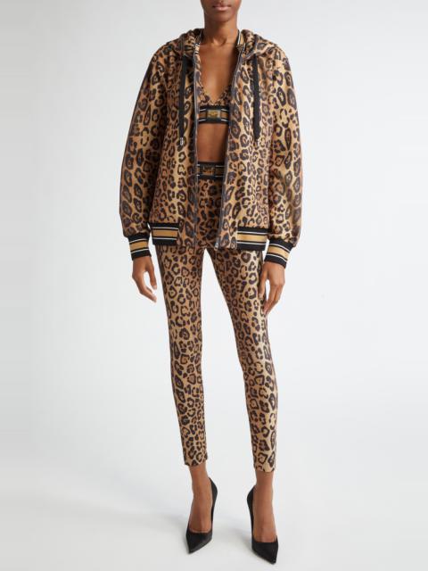 Dolce & Gabbana Dolce&Gabbana Interlock Leopard Print Zip Hoodie at Nordstrom