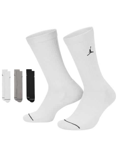 Jordan Jordan Mens Jordan Every Day Cushioned Crew 3 Pack Socks