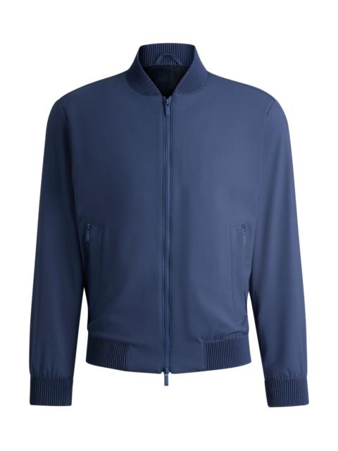 BOSS SLIM-FIT BLOUSON JACKET IN WOOL BLEND