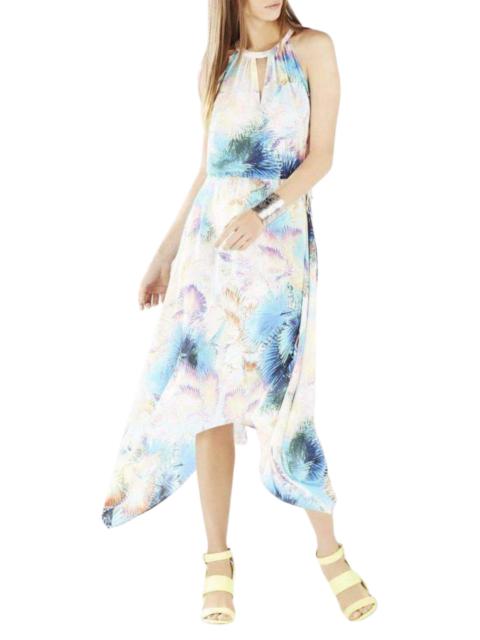 Other Designers Keelie Printed Waist Tie Halter Dress