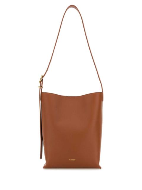 Jil Sander Jil Sander Women Caramel Leather Cannolo Shoulder Bag