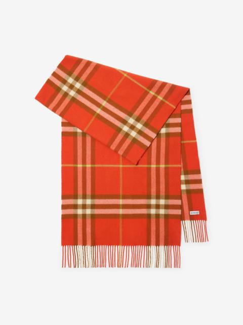 Burberry Wide Check Cashmere Scarf