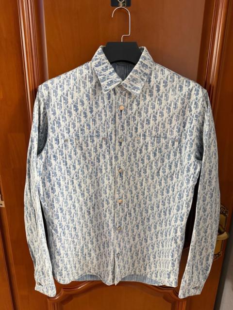 Dior Dior Blue White Monogram Denim Shirt