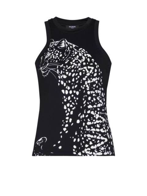 Balmain Leopard print tank top
