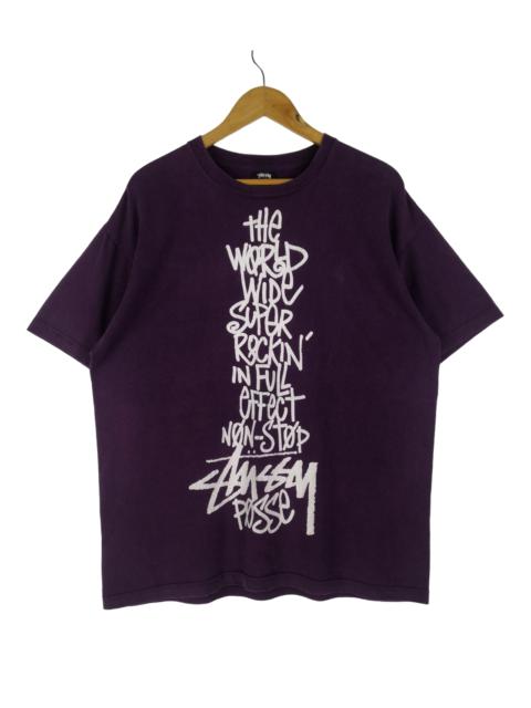 Other Designers Vintage - Vintage Stussy World Tour Posse T- Shirt Big Logo Spellout