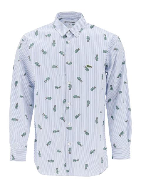 Comme Des Garcons Shirt X Lacoste Oxford Shirt With Crocodile Motif