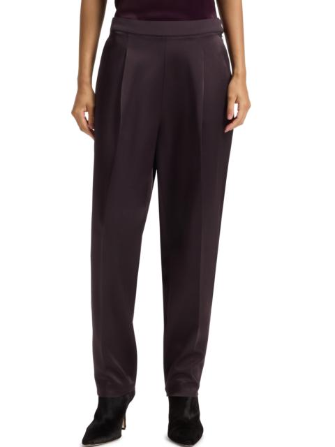 BOSS BOSS Takerana Pleated Tapered Straight Leg Pants in Dark Carmine at Nordstrom