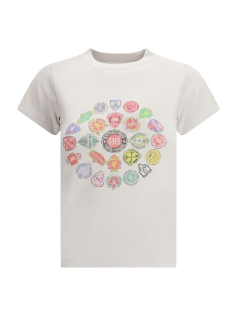 BALENCIAGA Graphic Logo Crew Neck T-shirt
