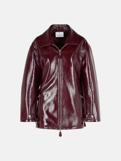 courrèges 'VINYL' BURGUNDY COTTON BLEND JACKET