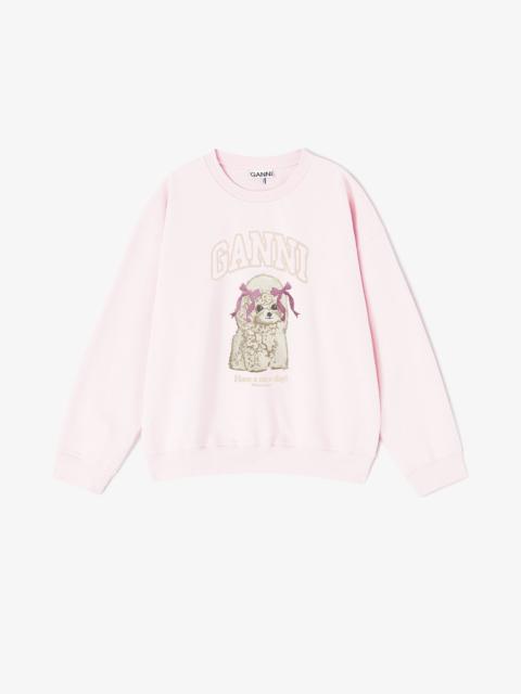 GANNI PINK POODLE SWEATSHIRT