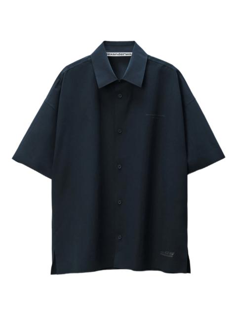 Alexander Wang Tech Short Sleeve Button Up Shirt