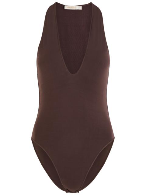 Zimmermann Dawning Stretch-satin Jersey Bodysuit