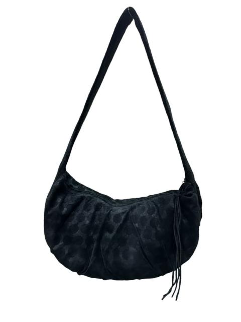 Other Designers Issey Miyake - TSUMORI CHISATO VELVET BLACK POLKADOTS SNUGSKIN BANANA BAG