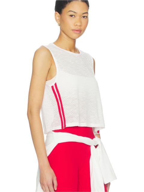 SPLITS59 Logan Mesh Tank Top With Stripe