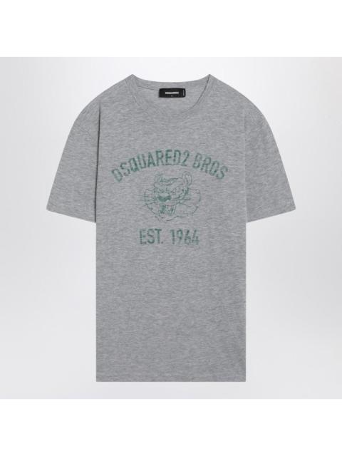 DSQUARED2 Dsquared2 Grey Melange T-Shirt With Logo Print Men