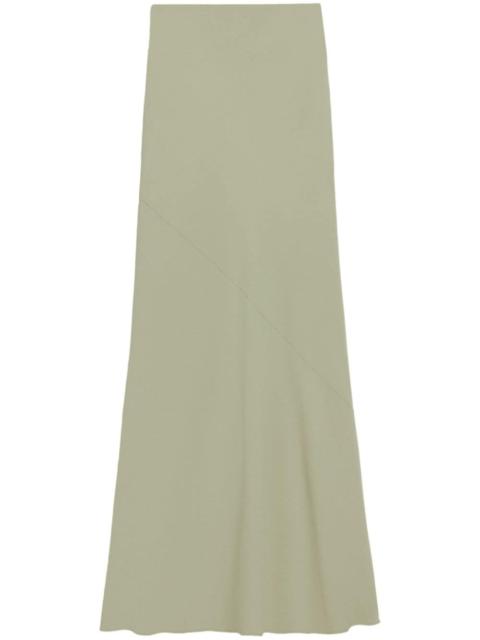 AMI Paris long bias-cut crepe skirt