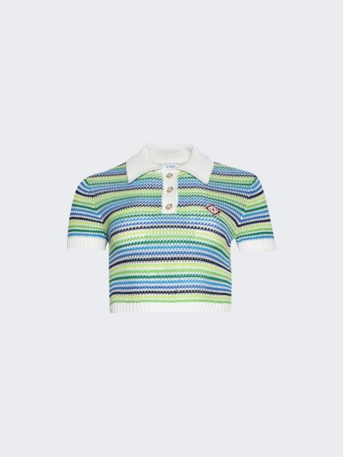 CASABLANCA Stripe Polo Shirt Stripe