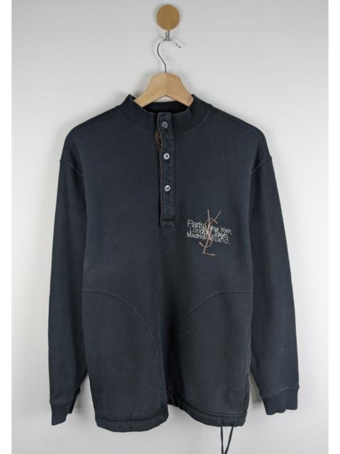 SAINT LAURENT Vintage Yves Saint Laurent YSL City Button Sweatshirt