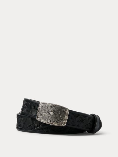 RRL by Ralph Lauren Hand-Tooled Leather Belt