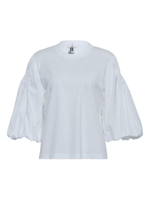 Noir Kei Ninomiya gathered-sleeve cotton T-shirt