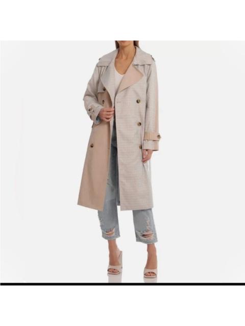 Other Designers NWT Avec Les Filles‎ Combo Plaid
Double-Breasted Cotton Trench
Coat Beige Small