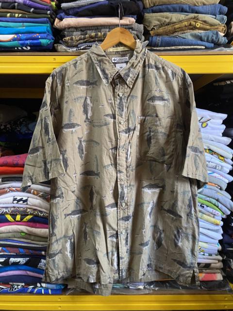 Other Designers Vintage Columbia Fishing Gear Fullprint PFG