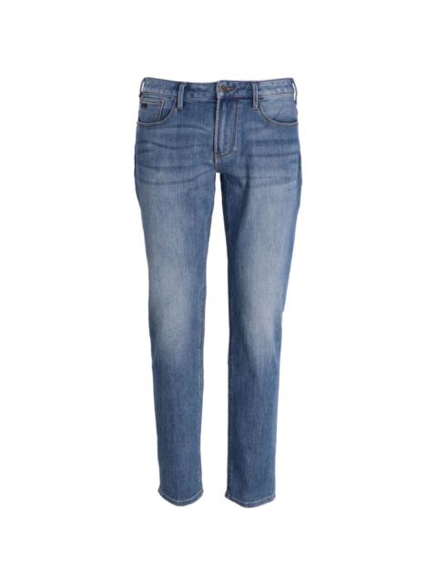 EMPORIO ARMANI washed straight-leg jeans