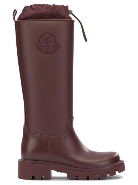 Moncler Moncler Kickstream High Rain Boots Bordeaux