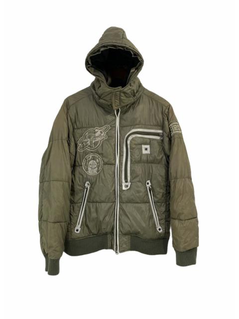 Other Designers Avirex Varsity Puffer Jacket Aero Space Program With Hoodies