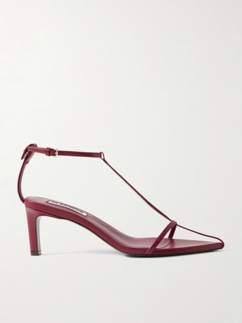 Jil Sander Leather sandals Red