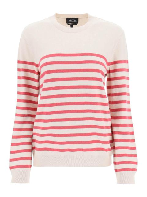 A.P.C. 'Phoebe' Striped Cashmere And Cotton Sweater