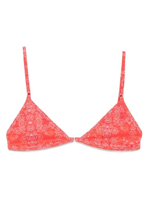 ROBERTA EINER x Kiss ‘n Thrill Frida floral-print triangle bikini top