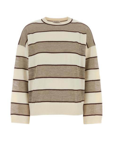 Brunello Cucinelli Embroidered wool blend oversize sweater