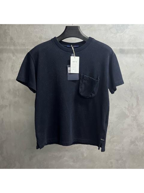 Louis Vuitton Louis Vuitton Navy Blue Pure Cotton Loose-Fit Short-Sleeve T-Shirt with Emblem and Pocket