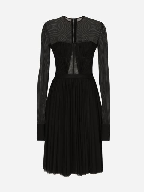 Dolce & Gabbana Light tulle dress with corset details