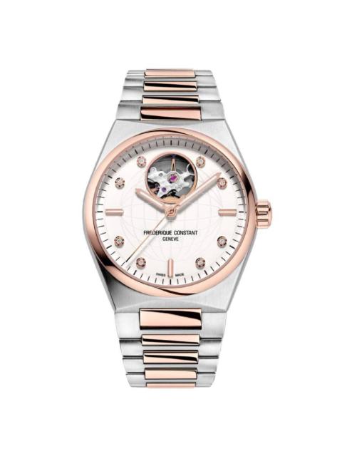 Other Designers Frederique Constant Highlife Heart Beat Automatic White Dial Ladies Watch FC-310VD2NH2B