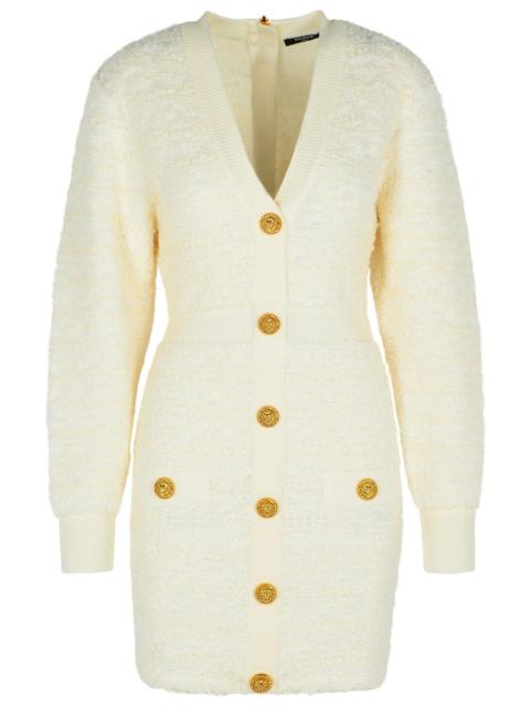 Balmain Balmain White Wool Blend Dress Women