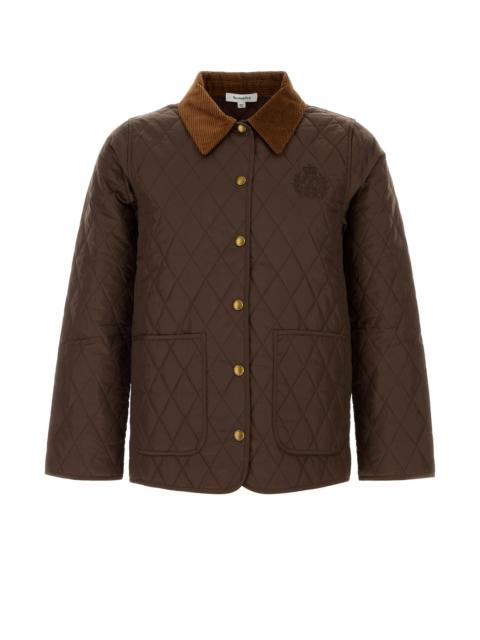 Sporty & Rich Chocolate nylon Darcy jacket