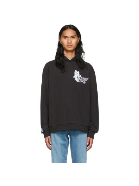 We11done Black Cotton Hoodie