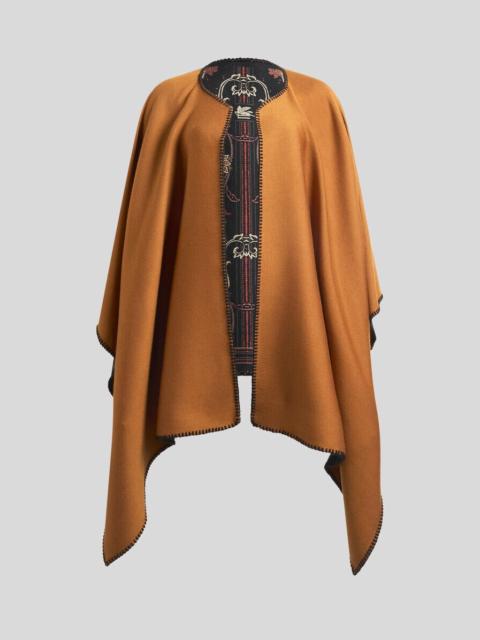 Etro REVERSIBLE WOOL-BLEND CLOTH CAPE