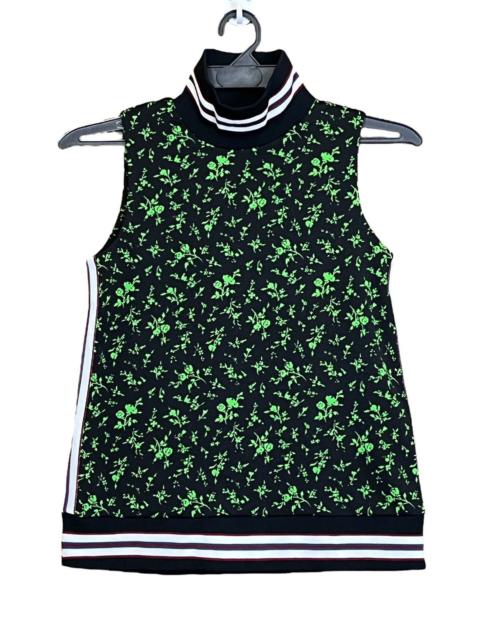 Maison MIHARAYASUHIRO MIHARA YASUHIRO ABSTRACT FLORAL HIGH NECK SLEEVELESS SHIRT
